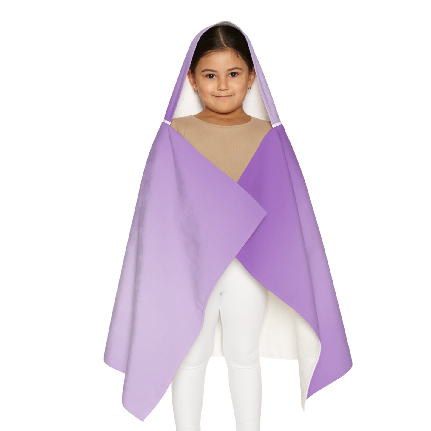 Soft Lavender Fade Youth Hooded Towel, 24" x 48"