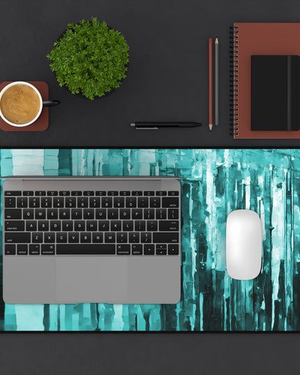 Striped Tif 12" x 22" Desk Mat