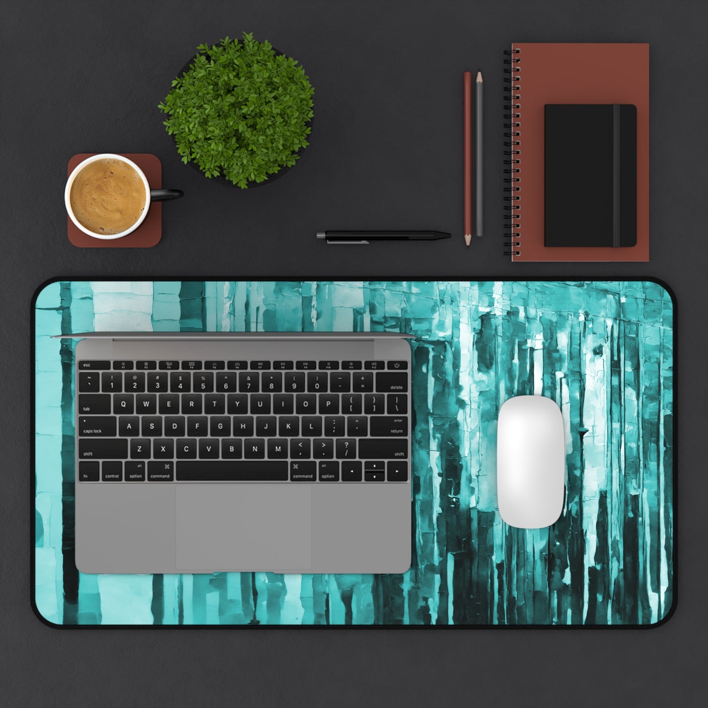 Striped Tif 12" x 22" Desk Mat