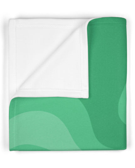 Mint Green Wavey Soft Fleece Baby Blanket, 30" x 40"