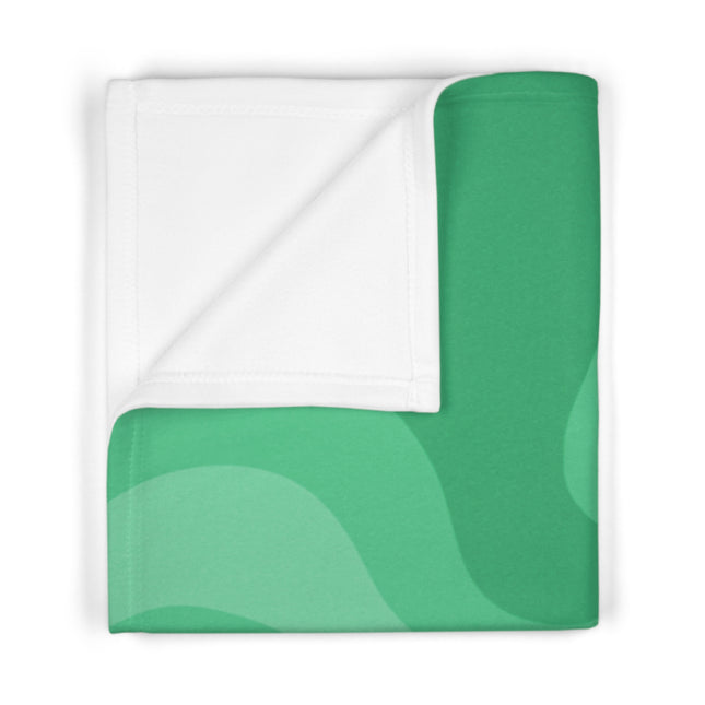 Mint Green Wavey Soft Fleece Baby Blanket, 30" x 40"