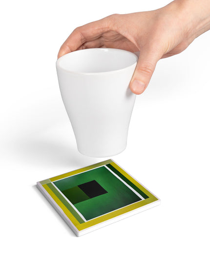 Alpha Shadow 4" x 4" Square Ceramic Coaster