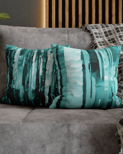 Striped Tif Spun Polyester Square Pillowcase, 14" x 14"