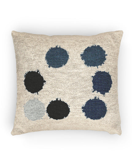 Blue Barrel Woven Pillow, 17" x 18"