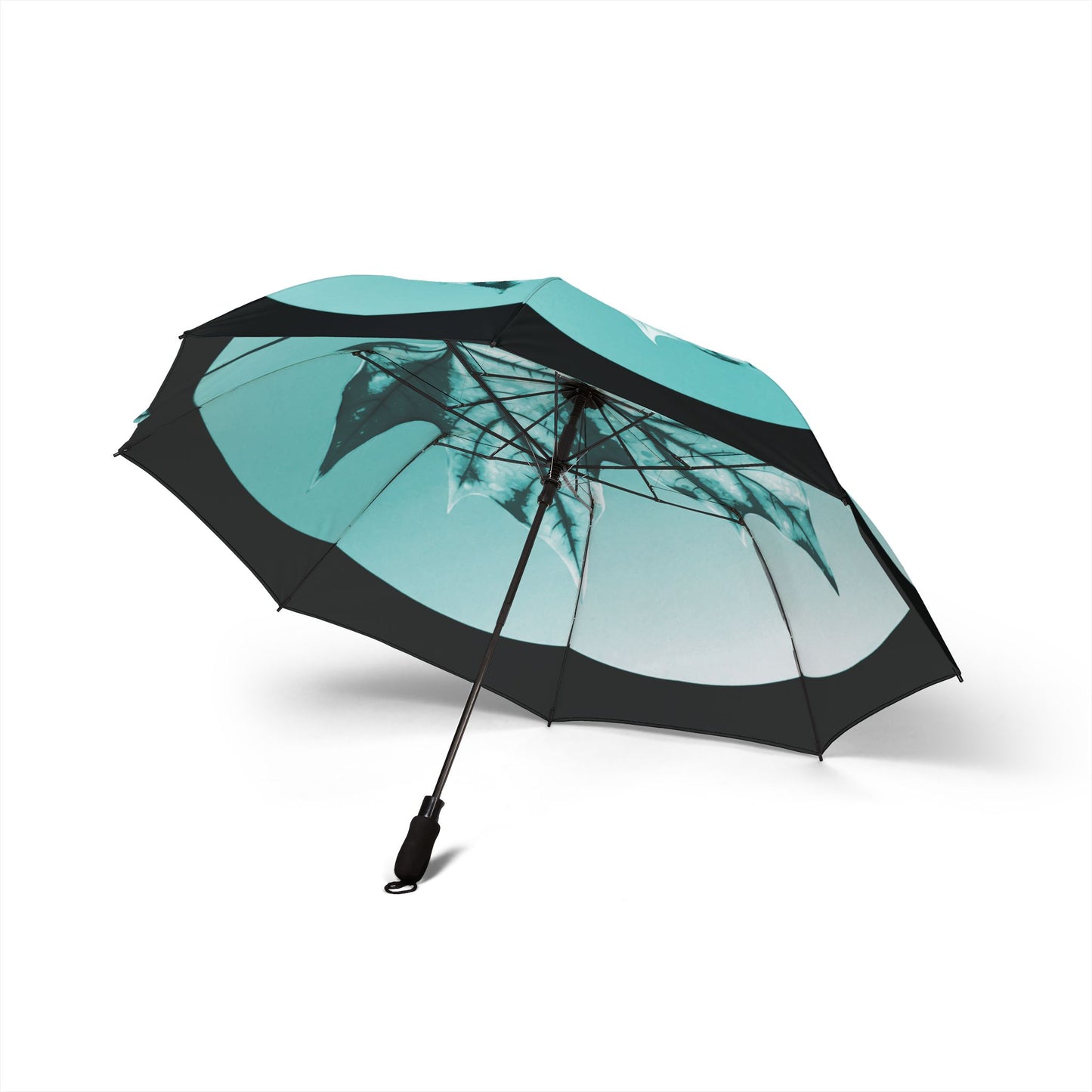 Tif Green Maple Leaf Foldable Umbrella - Compact & Chic