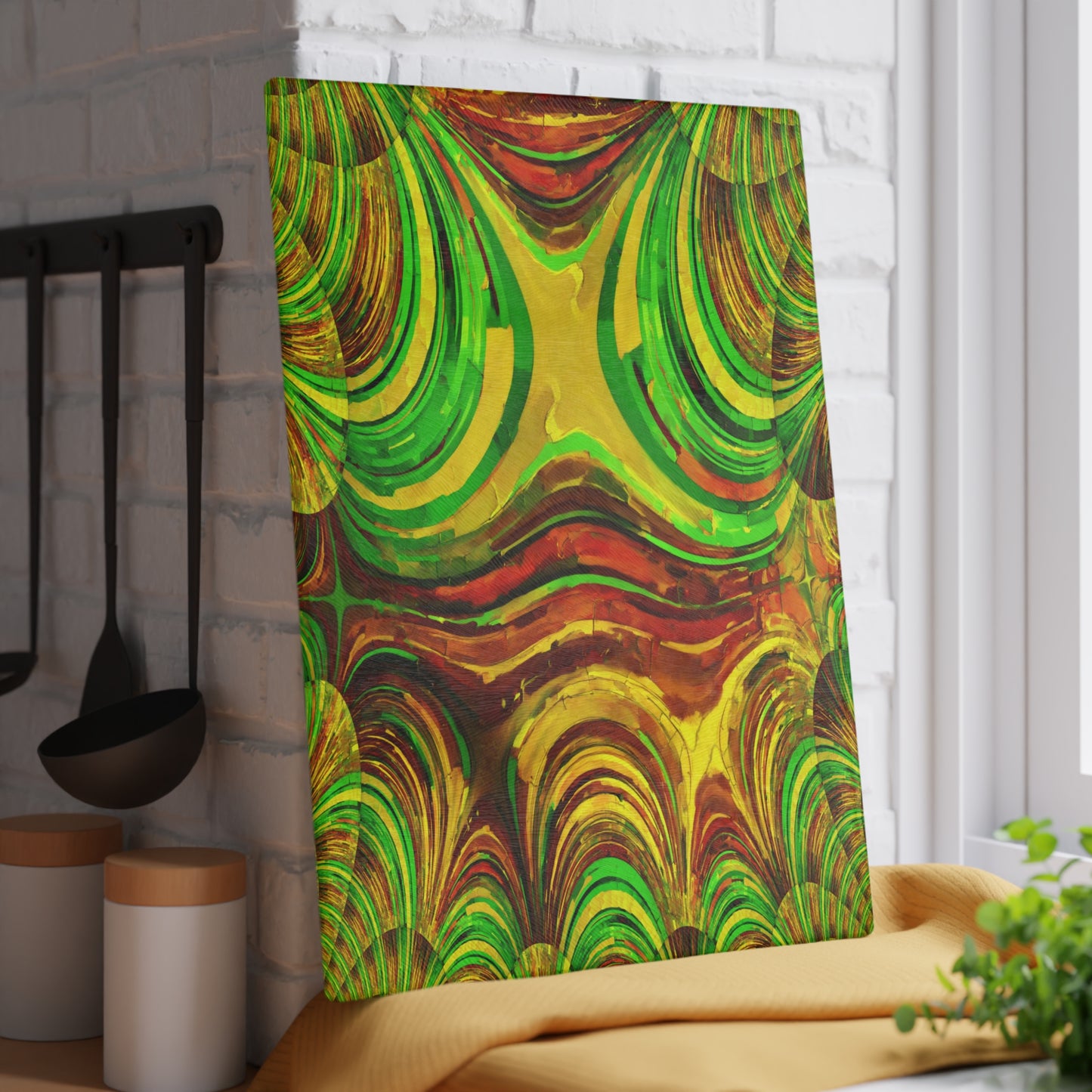 Uzi Spiral Beta 11" x 15" Glass Cutting Board