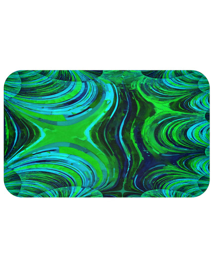 Uzi Spiral Blue Green 34" x 21" Bath Mat