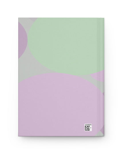 Pastel Lavender Purple and Soft Green Patches 5.75" x 8" Hardcover Journal Matte with 150 lined pages