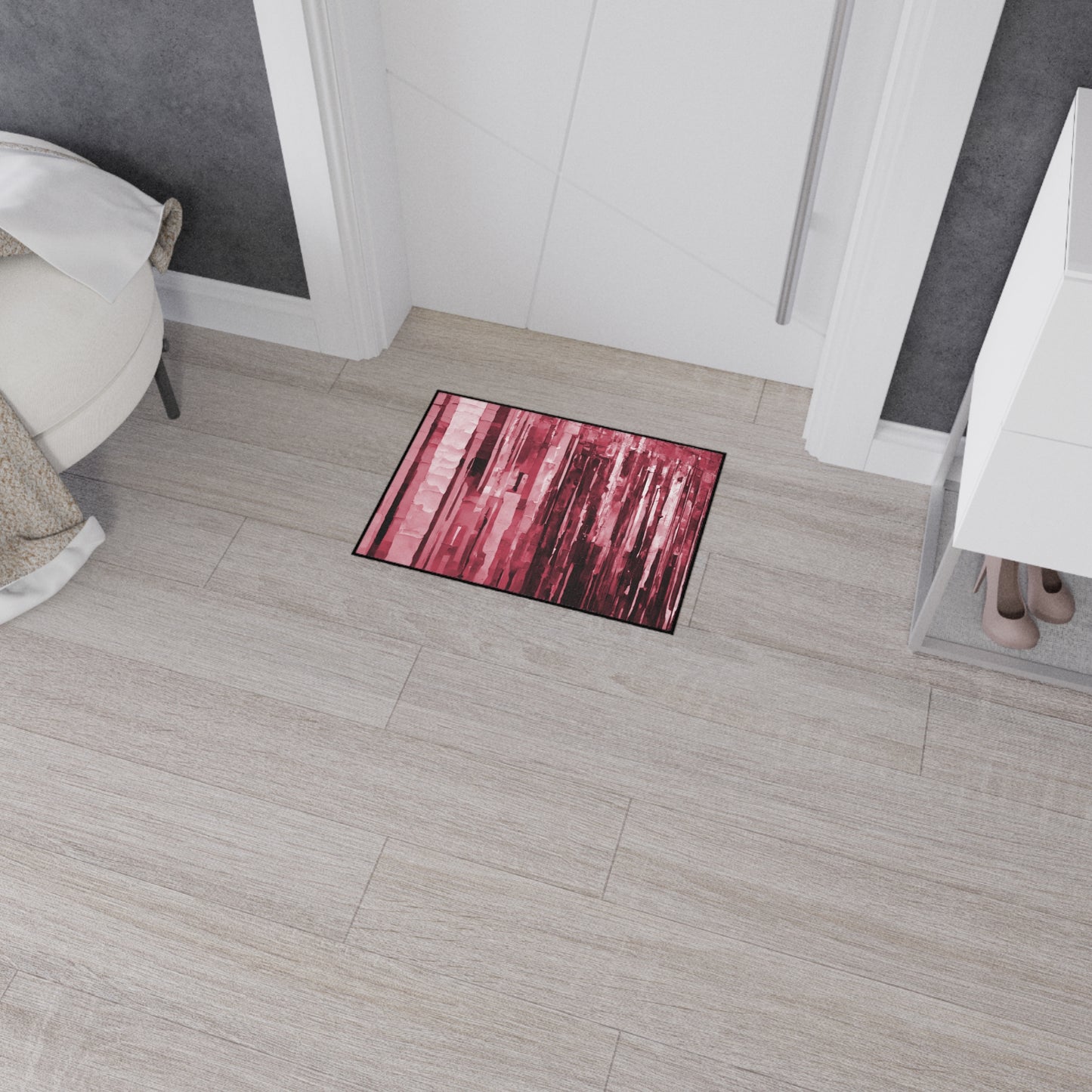 Striped Ruby 18" x 24" Heavy Duty Floor Mat