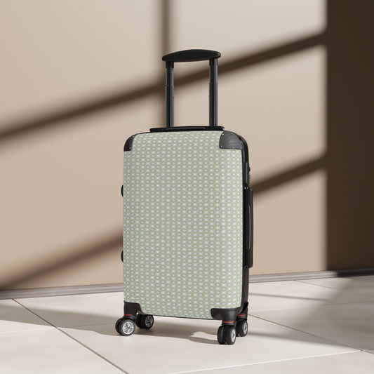 Olive Star-crossed Bodies Small Suitcase with built in lock, 4 double-wheels, telescopic handle, and ABS back hard-shell