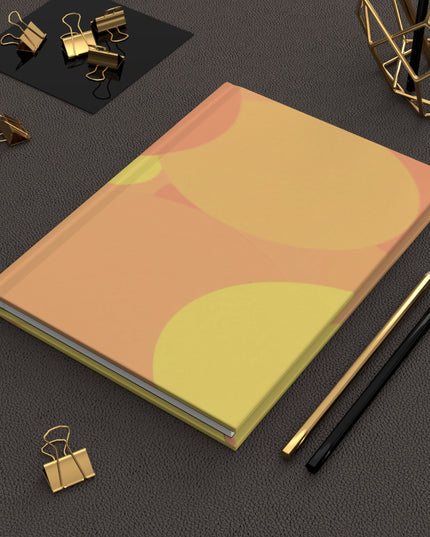 Pastel Bright Oranges Patches 5.75" x 8" Hardcover Journal Matte with 150 lined pages