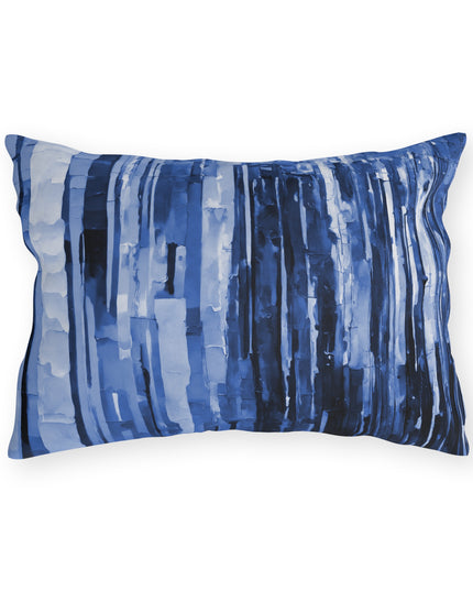 Striped Deep Blue 20" x 14" Outdoor Pillow