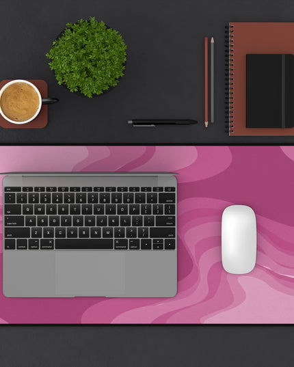 Pinky Mauve Wavey 12" x 22" Desk Mat