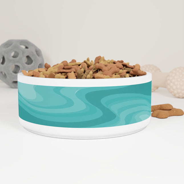 Tif Green Wavey 16 oz Pet Bowl