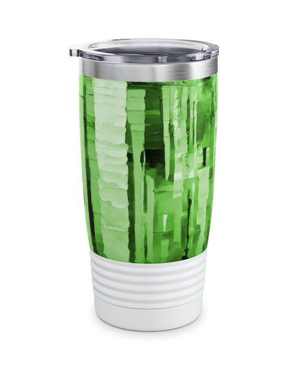 Striped Mint Pastel Ringneck Tumbler, 20oz in white