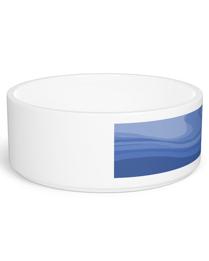 Deep Blue Wavey 16 oz Pet Bowl