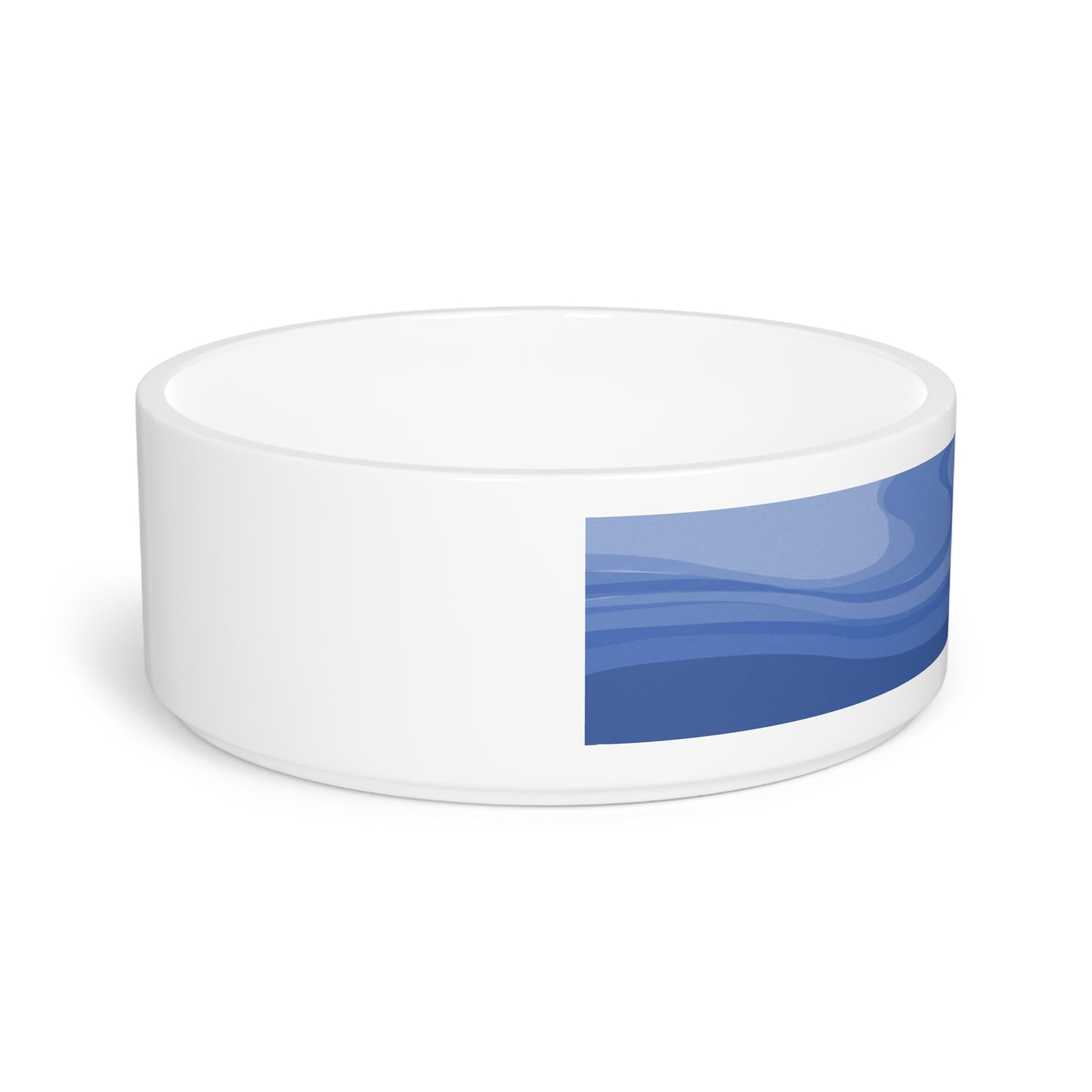 Deep Blue Wavey 16 oz Pet Bowl