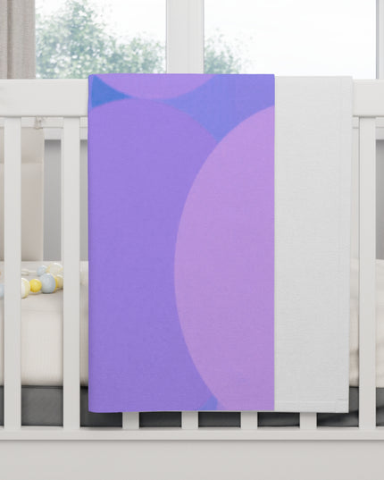 Pastel Purple Family Patches Soft Fleece Baby Blanket, 30" x 40"