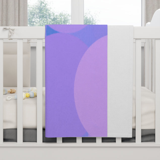 Pastel Purple Family Patches Soft Fleece Baby Blanket, 30" x 40"