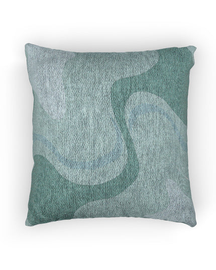 Tif Green Wavey Woven Pillow, 17" x 18"