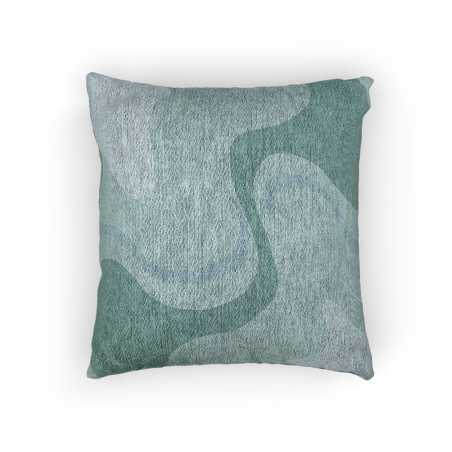Tif Green Wavey Woven Pillow, 17" x 18"