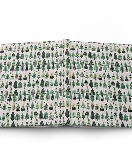 Mini Vintage Green Trees 5.75" x 8" Hardcover Journal Matte with 150 lined pages
