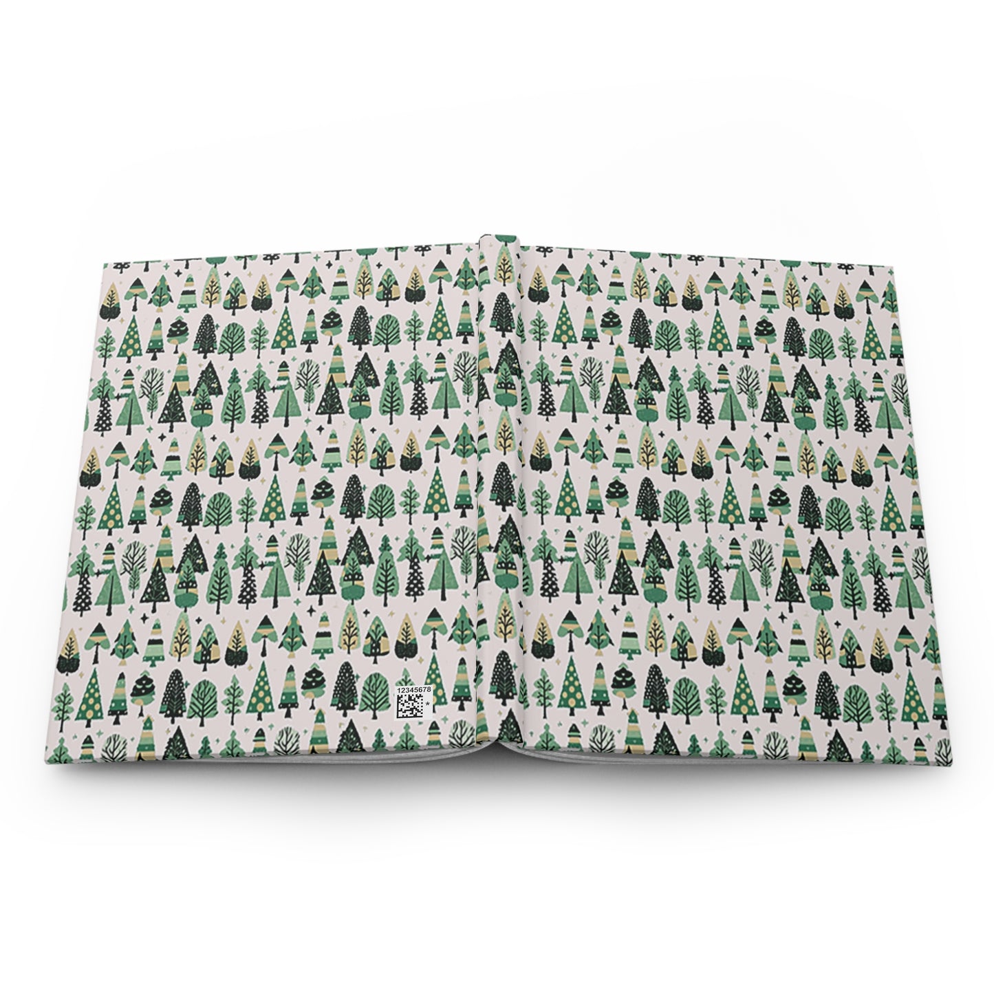 Mini Vintage Green Trees 5.75" x 8" Hardcover Journal Matte with 150 lined pages