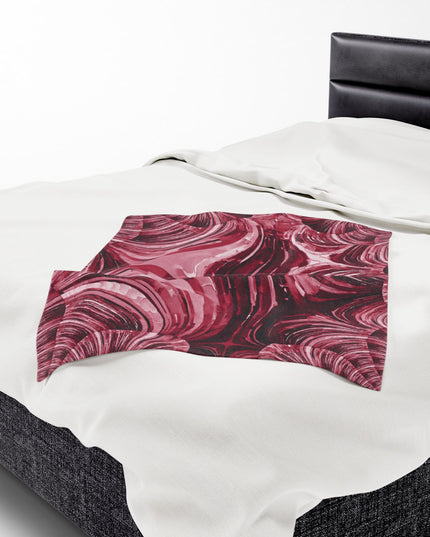 Uzi Spiral Ruby Velveteen Plush Blanket, 30" x 40"