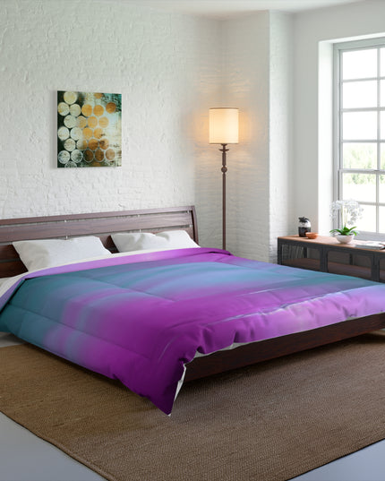 Dark Blue Green Sea Purple Fog 104" × 88" Comforter