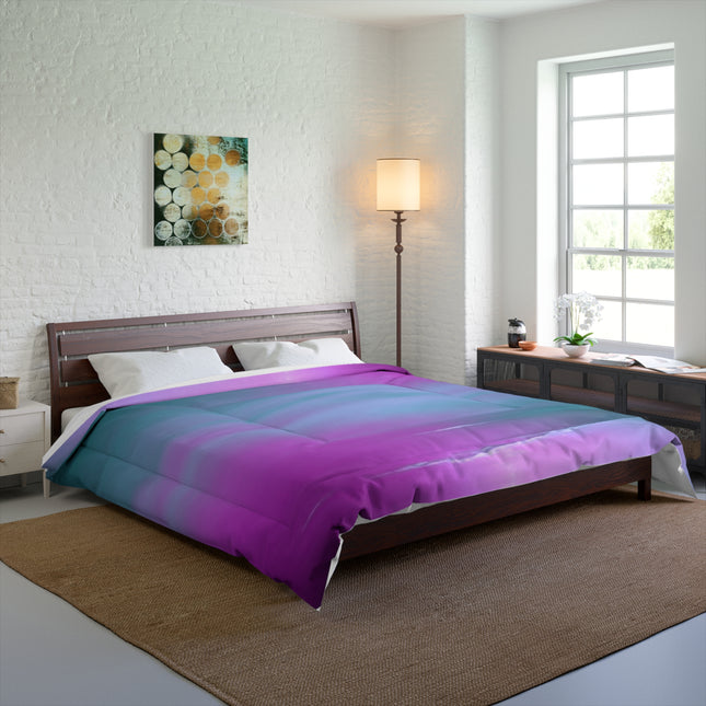 Dark Blue Green Sea Purple Fog 104" × 88" Comforter