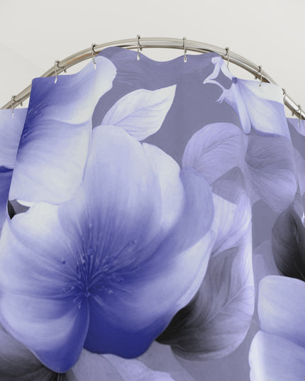 Indigo Blossom Floral Bunch Shower Curtains, 71" x 74"