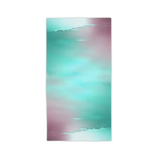 Green Sea Lavender Fog Beach Towel, 24" x 44"