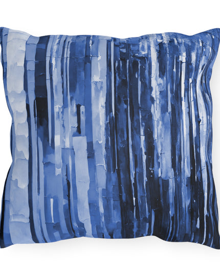 Striped Deep Blue Pastel 16" x 16" Outdoor Pillow