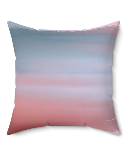 Gray Sea Pink Fog 20" x 20" Faux Suede Square Pillow