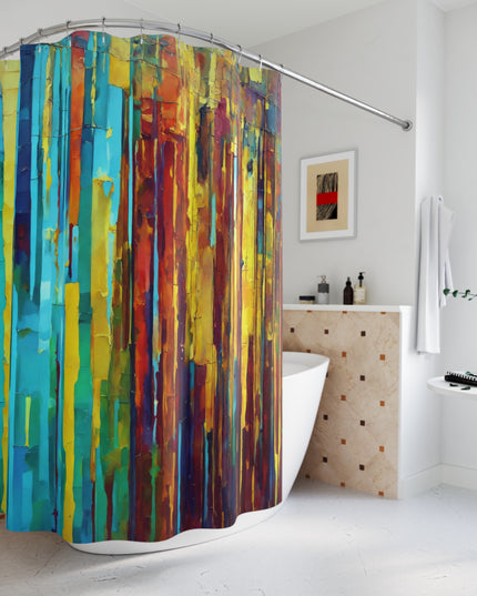 Striped Alpha Shower Curtains, 71" x 74"