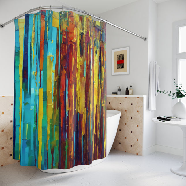 Striped Alpha Shower Curtains, 71" x 74"