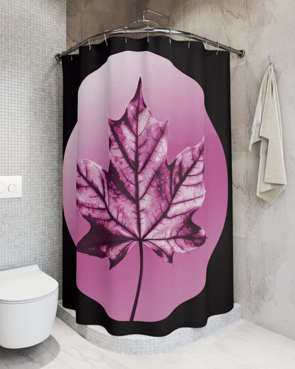 Magenta Maple Leaf Shower Curtains, 71" x 74"