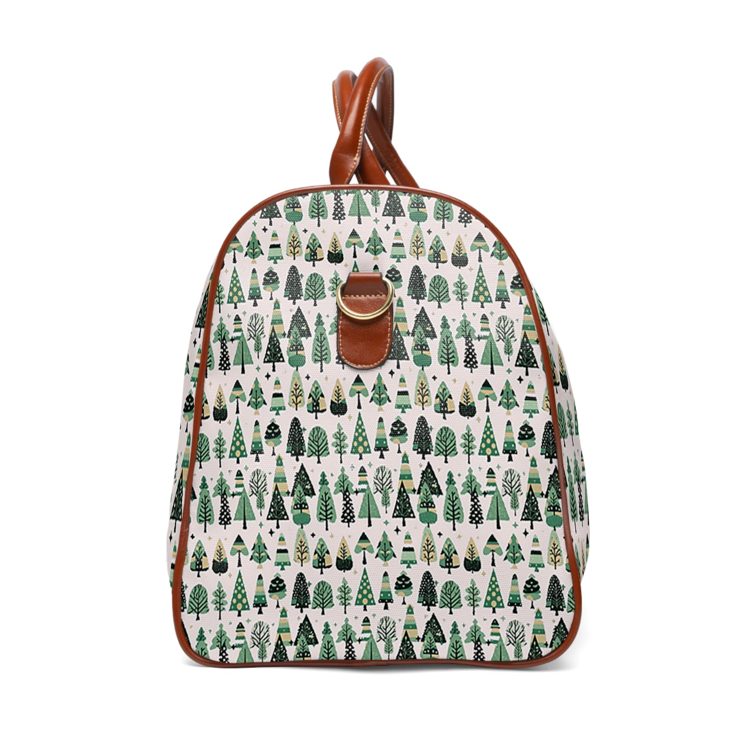 Mini Vintage Green Trees Waterproof Travel Bag, 20' x 12'