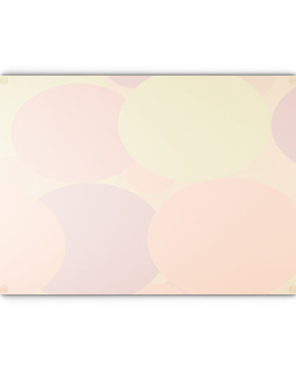 Pastel Hot Peach Patches 11" x 15" Glass Cutting Board