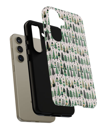 Mini Vintage Green Trees Samsung Galaxy S24 Tough Cases