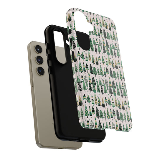 Mini Vintage Green Trees Samsung Galaxy S24 Tough Cases