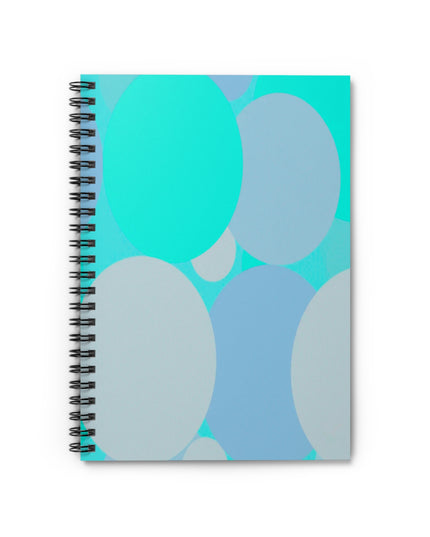 Pastel Tan and Tif Patches Spiral Notebook - Ruled Line, 6" x 8", 118 pages
