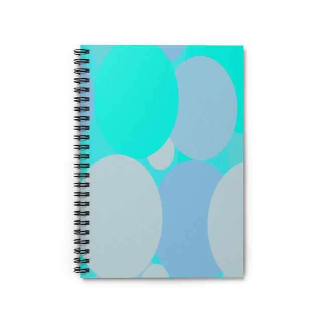 Pastel Tan and Tif Patches Spiral Notebook - Ruled Line, 6" x 8", 118 pages