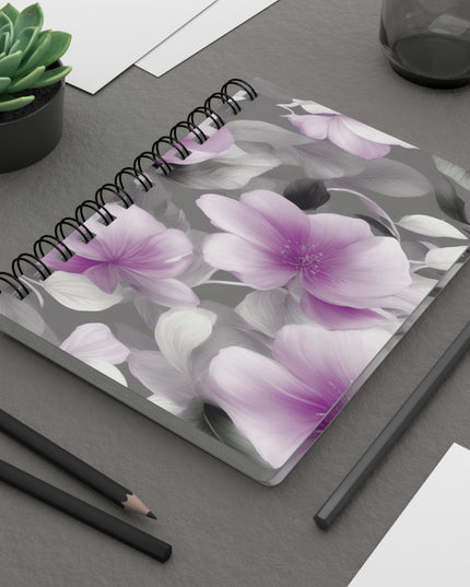 Purple Blossom Floral Bunch Bound Journal, 5" x 7" 150 pages