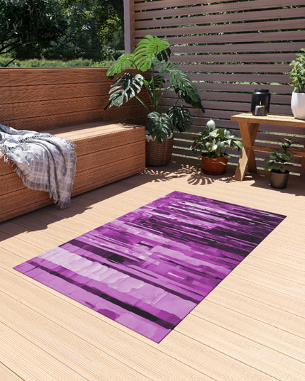 Striped Powder Lavender 36" x 60" Outdoor Rug