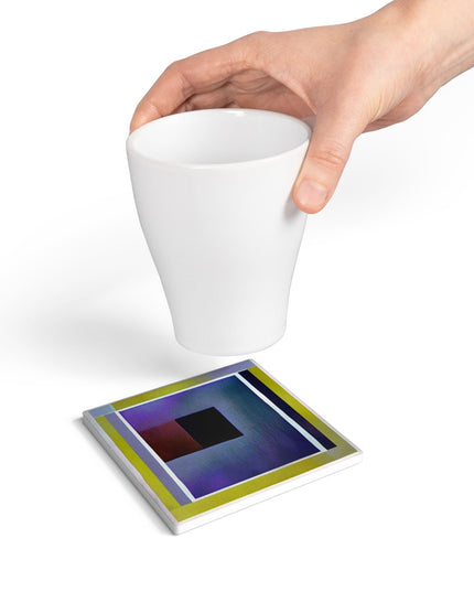 Zeta Shadow 4" x 4" Square Ceramic Coaster