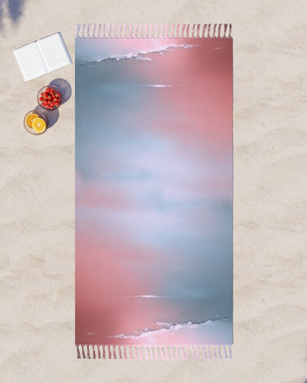 Blue Sea Peach Fog 38" × 81" Boho Beach Cloth