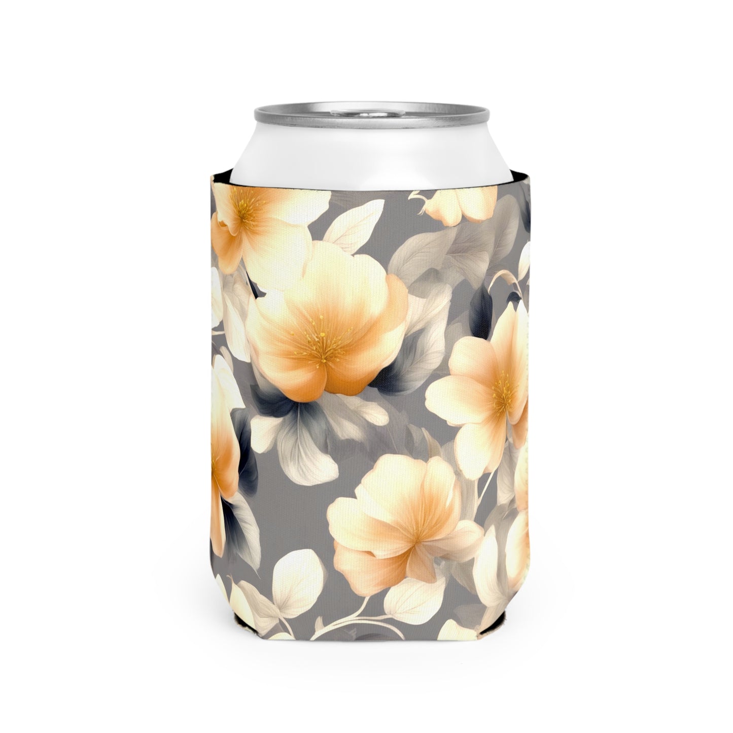 Soft Blossom Floral Bunch 12 oz Can Cooler Sleeve