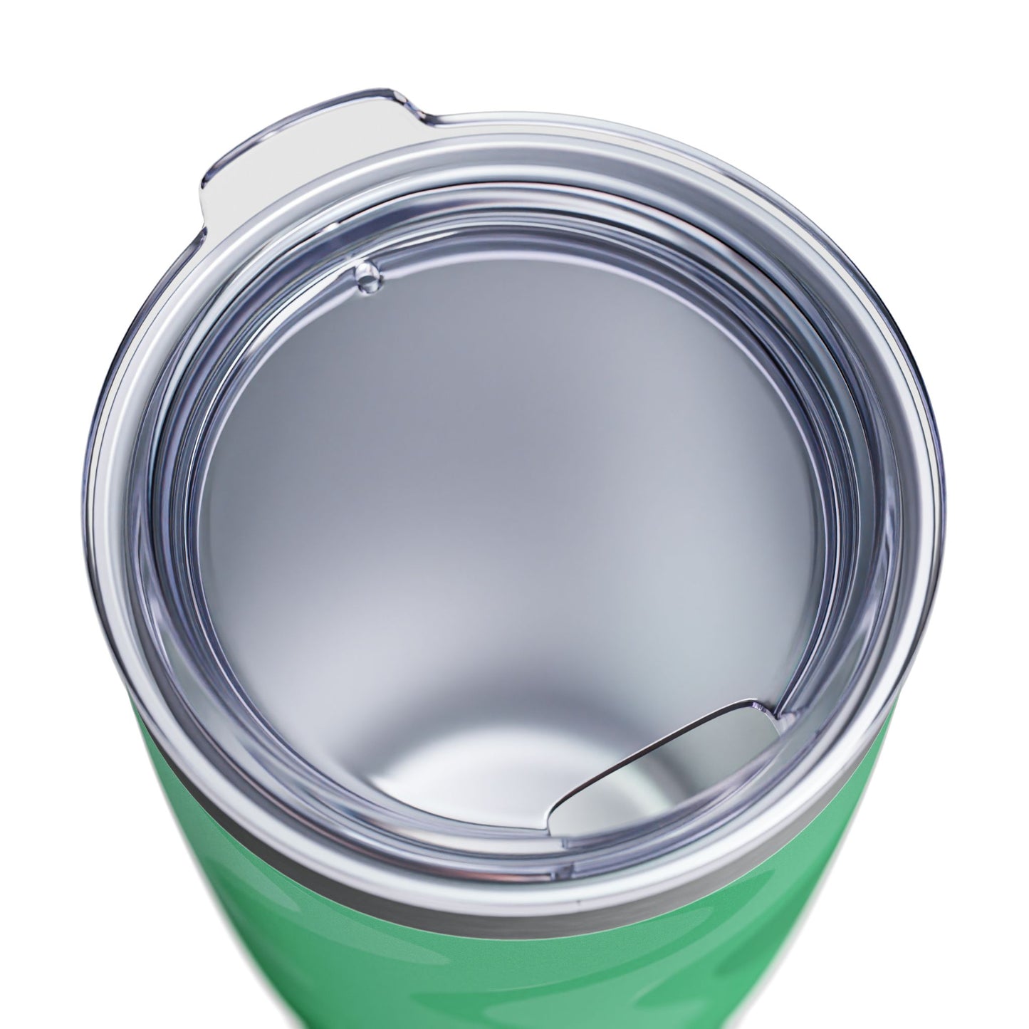 Mint Green Wavey Ringneck Tumbler, 20oz in white, steel and black