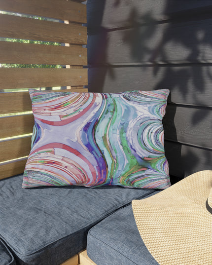 Uzi Spiral Pastels 20" x 14" Outdoor Pillow